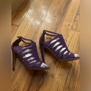 Sergio Rossi Violet Suede Stilettos
